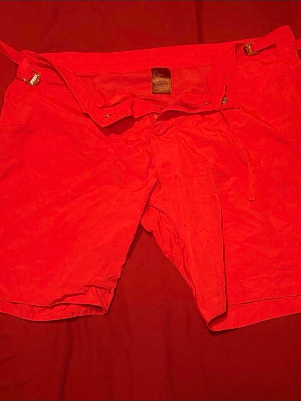 Mossimo Supply Co. Men's Bright Red Flat Front Drawstring Shorts